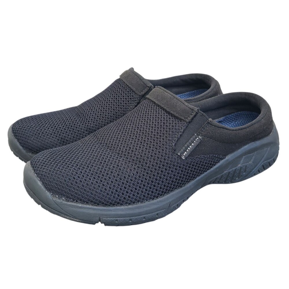 WHITIN Black Mesh Mule Clog Walking Shoes Womens EU 40 Slip on Comfort Barefoot